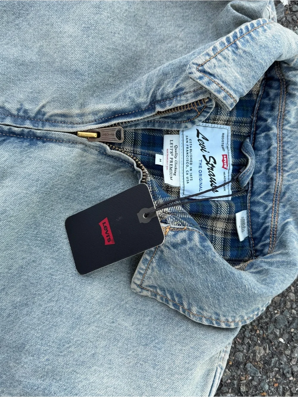 Levi's Washed Light Green Bomber Jacket
